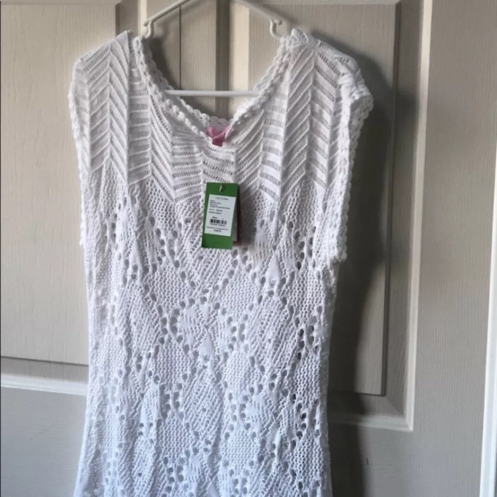 Lilly Pullitzer white crochet dress NWT
